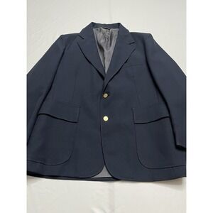 Levi's Panatela Vintage Gold Button Navy Blue Sport Coat Blazer 44R